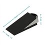 Westcott E-19000 00 Butoir de porte en caoutchouc antidérapant avec poignée en acier inoxydable Noir 12 x 5 x 3 cm