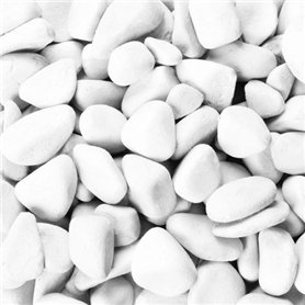 Eurosand Galets de marbre ronds pour décoration Blanc 7-15 mm 1 kg