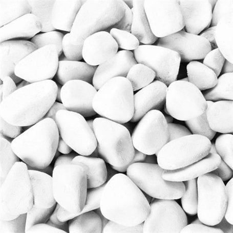 Eurosand Galets de marbre ronds pour décoration Blanc 7-15 mm 1 kg