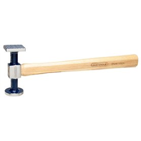 KS Tools 140.2139 Marteau à reteindre panne plate quadrillé fin en acier poli