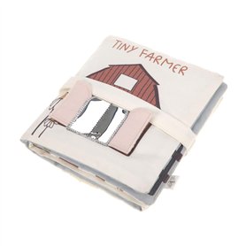 LÄSSIG Livre de jeu pour bébé Livre en tissu souple/Activity Soft Toy Book Tiny Farmer