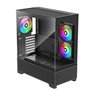 Xilence X218.ARGB XILENT Beam Boîtier PC Gaming, 3X Ventilateurs ARGB PWM, ATX Midi Tower Case, Look Verre d'aquarium, Airflow é