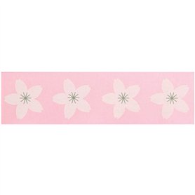 Rico Design Ruban de Taffetas Rose - Motif Sakura