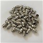 LUMETHEUS Lot de 20 douilles LED en métal argenté 3 mm – Support pour diodes électroluminescentes avec anneaux de montage fileté