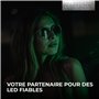 LUMETHEUS Lot de 20 douilles LED en métal argenté 3 mm – Support pour diodes électroluminescentes avec anneaux de montage fileté