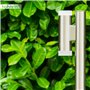 Potelet d'extérieur Vero en métal finitions acier inoxydable, luminaire de chemin de 80 cm de haut, lampe de jardin idéale le lo