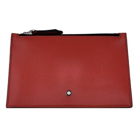 Montblanc Meisterstück Card Holder Zipped Rouge Porte-Cartes pour Adultes Unisexe Multicolore Taille Unique