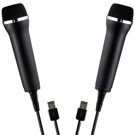 Lot de 2 microphones SK USB pour Playstation PS5 PS4 PS3 / Xbox One/Nintendo Wii U Switch/PC // Microphone USB universel pour ka