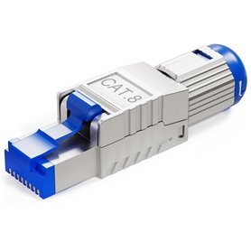 HB-DIGITAL 1 fiche réseau CAT 8.1 RJ45 à sertir pour câble de pose Ethernet LAN sans outil - Contacts plaqués or - Entièrement b