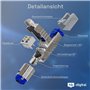 HB-DIGITAL 1 fiche réseau CAT 8.1 RJ45 à sertir pour câble de pose Ethernet LAN sans outil - Contacts plaqués or - Entièrement b