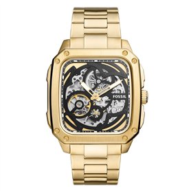 Fossil Inscription Montre Homme Automatique Acier Doré ME3204