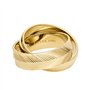 Fossil Bague pour femme Harlow Interlocking gauche en acier inoxydable doré JF048067109