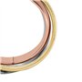 Fossil JF048079985 Harlow Bague pour femme en acier inoxydable tricolore, Acier inoxydable, Aucune pierre précieuse