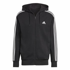 Sweat à capuche homme Adidas Essentials French Terry 3 bandas Noir