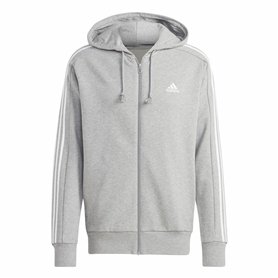 Sweat à capuche homme Adidas 3S Ft Fz Hd Gris