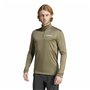 Sweat sans capuche homme Adidas Mt Half Zi Ls Marron