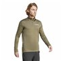 Sweat sans capuche homme Adidas Mt Half Zi Ls Marron