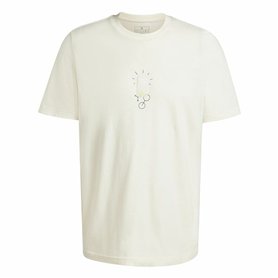 T-shirt à manches courtes homme Adidas Molded Linear Blanc Naturel