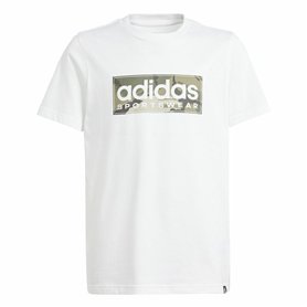T-shirt à manches courtes enfant Adidas B Camo Lin Blanc