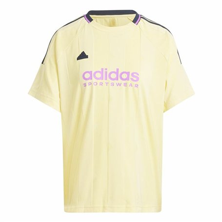 T-shirt à manches courtes homme Adidas Tiro Cut 3 Bandas Jacquard Boyfriend Beige