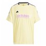 T-shirt à manches courtes homme Adidas Tiro Cut 3 Bandas Jacquard Boyfriend Beige