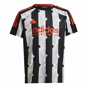 T-shirt à manches courtes enfant Adidas Tiro Blanc Noir