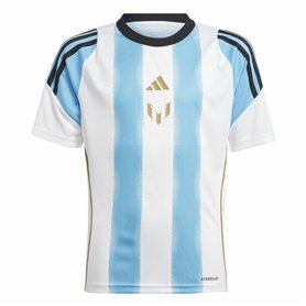 T-shirt de foot Adidas Messi Training Bleu Blanc