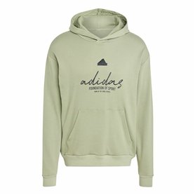 Sweat à capuche homme Adidas Brand Love French Terry Hoodie Vert Vert clair