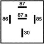 HELLA Relais, courant de travail - 24V - 5pôle - Relais inverseurs - avec support/avec diode de suppression - 4RD 933 332-081