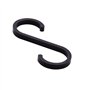 PEPAXON Lot de 20 crochets en métal en forme de S pour cuisine - En aluminium - Pour salle de bain - Noir