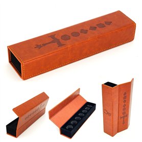 LORE Étui à lancer au design cube en cuir élégant pour jeux de rôle de tablette tels que D&D