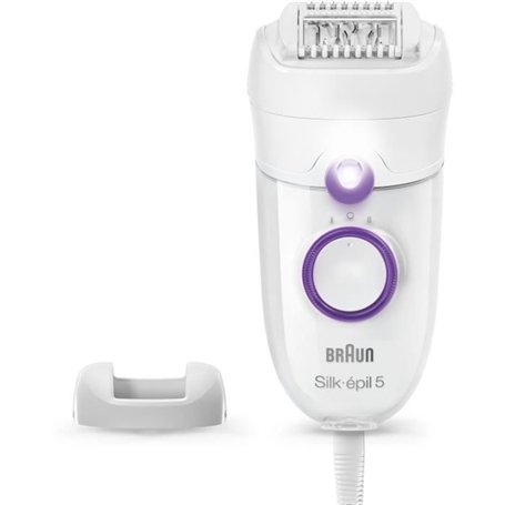 Épilateur électrique - BRAUN - SE 5-505P - 2 vitesses - Blanc