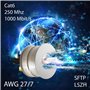 1aTTack.de Câble réseau CAT 6 LAN CAT.6 pour assembler vos propres câbles de brassage Câble réseau CAT6 sans halogène Câble de d