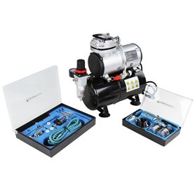 Timbertech® ABPST06 Kit d'aérographes et compresseur à piston