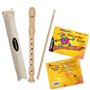 Kit de démarrage avec flûte à bec + manuel d'apprentissage : Flûte à bec soprano Tuyama TFS-06B en ABS robuste (doigté baroque)