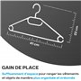 2friends Lot de 20 cintres avec crochets pivotants en plastique Blanc 41 cm