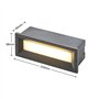 LED Applique extérieure Lachlain (Moderne) en Noir Aluminium (1 lampe,à), encastrable pour l’extérieur, applique mur extérieur/m