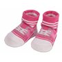 BRUBAKER - Chaussettes bébé - Lot de 4 Paires - Fille 0-12 Mois - Coffret cadeau Naissance/Baptême - Fun Sneaker/Baskets - Rose