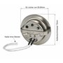 Lot de 3 halogène luminaire encastrable pour meuble – Chrome Brillant – DIMM Bar | 12 V 20 W G4 incluses et 15 cm câble de racco