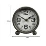 Seaside No.64 - Horloge de table en métal noir ou gris rétro / shabby - Horloge de chevet sans bruit - Cadran simple décore le b