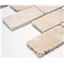 Carreaux de mosaïque en travertin MOS43-1202 - Pour mur et sol - Beige - Aspect brique - Receveur de douche