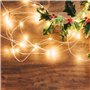 SALCAR Lot de 2 Guirlande Lumineuse Noël à 10M 100 LED et à piles en fil de cuivre pour éclairage intérieur et extérieur, chambr
