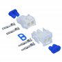 Kalitec KALI-1102 MATE-N-LOK Kit universel 2 broches avec contacts et joints IP 57 I Fiche électrique blanche I Polyamide 6.6 I