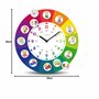 Cander Berlin MNU 11930 R Horloge murale silencieuse pour enfant 30 cm avec photos magnétiques silencieuses pour chambre d'enfan