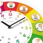 Cander Berlin MNU 11930 R Horloge murale silencieuse pour enfant 30 cm avec photos magnétiques silencieuses pour chambre d'enfan