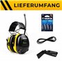 Casque antibruit « EARMUFF » et casque audio - Radio AM/FM, MP3 et téléphone portable