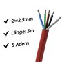 5 mm Découpe Câble (5 m) silicone Direction Sauna - La chaleur et idéal pour l'utilisation dans le sauna
