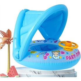 Bouée de natation gonflable pour bébé avec toit pare-soleil