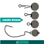 ELBFANG Kit Cheburaschka | 60 pièces avec boîte (12 g/14 g/18 g/21 g/) | Avec 20 crochets offset | Set de têtes plombées Texas R