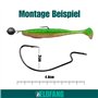 ELBFANG Kit Cheburaschka | 60 pièces avec boîte (12 g/14 g/18 g/21 g/) | Avec 20 crochets offset | Set de têtes plombées Texas R